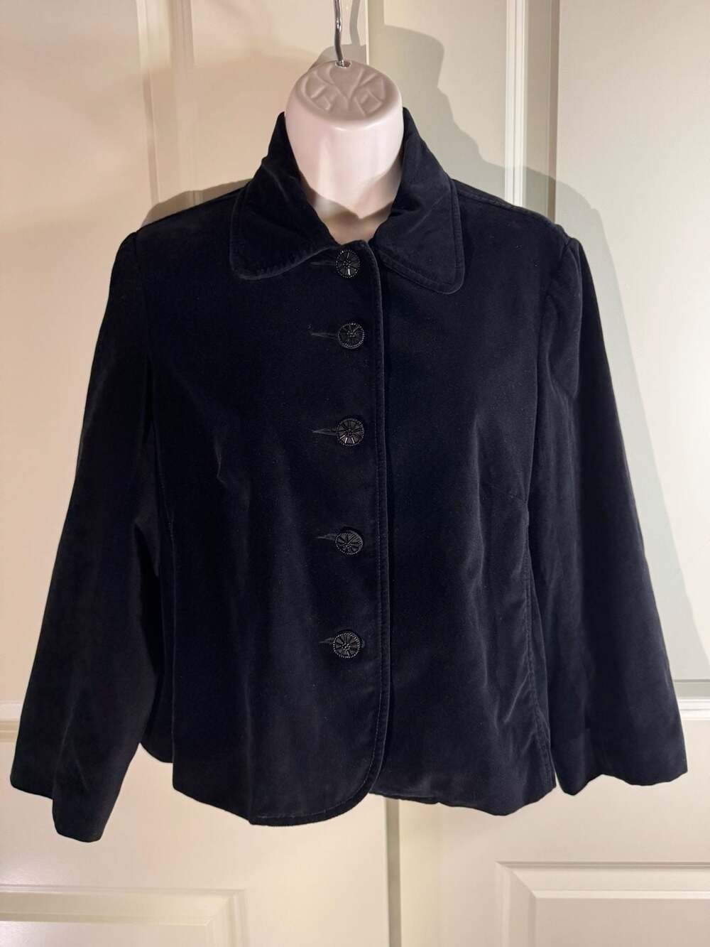 Lucky Brand Women's Black Velvet Blazer Jacket Size M